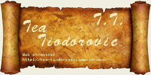 Tea Tiodorović vizit kartica
